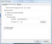 MobileTCP Network Settings